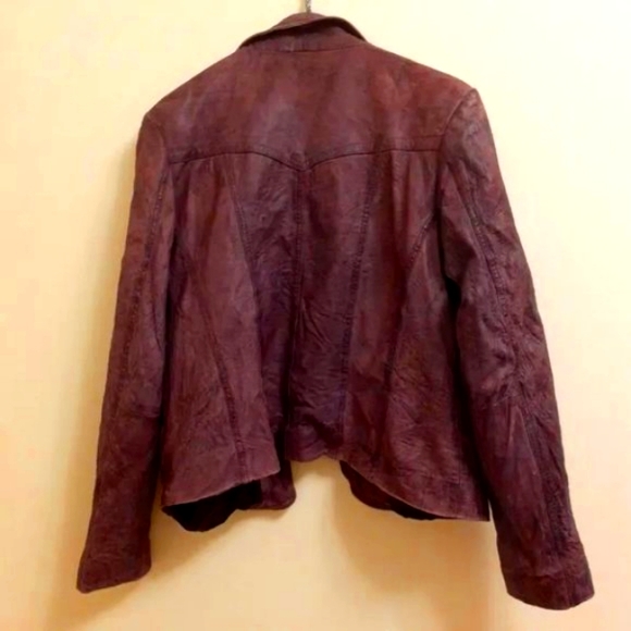 Genuine Purple Leather Jacket - Picture 3 of 3